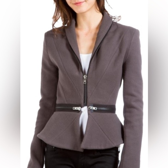 Haider Ackermann Taupe Wool Jacket - Picture 2 of 3